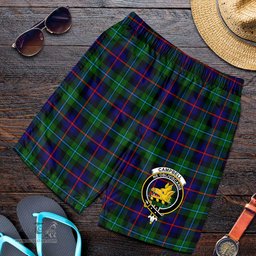 ScotsTee Shop Scottish Campbell of Cawdor Modern Clan Crest Mens Tartan Short