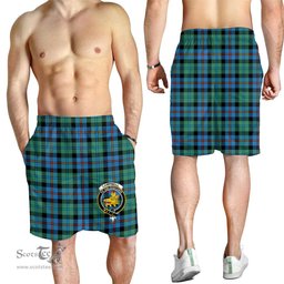 ScotsTee Shop Scottish Campbell of Cawdor Ancient Clan Crest Mens Tartan Short