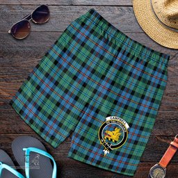 ScotsTee Shop Scottish Campbell of Cawdor Ancient Clan Crest Mens Tartan Short