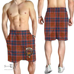 ScotsTee Shop Scottish Cameron of Lochiel Ancient Clan Crest Mens Tartan Short