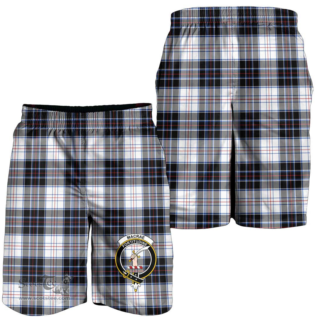 ScotsTee Shop Scottish MacRae Dress Modern Clan Crest Mens Tartan Short