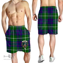 ScotsTee Shop Scottish MacIntyre Hunting Modern Clan Crest Mens Tartan Short