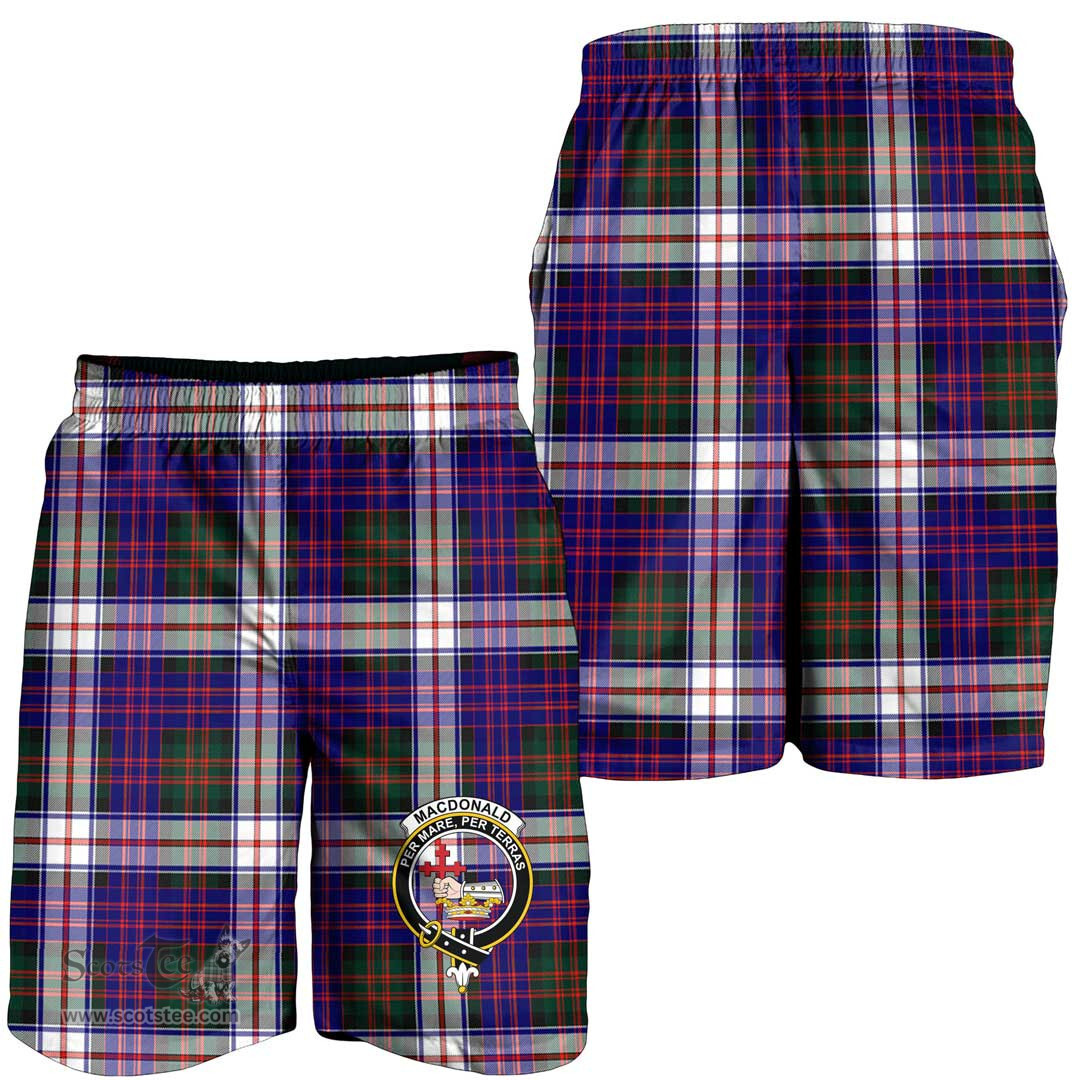ScotsTee Shop Scottish MacDonald Dress Modern Clan Crest Mens Tartan Short