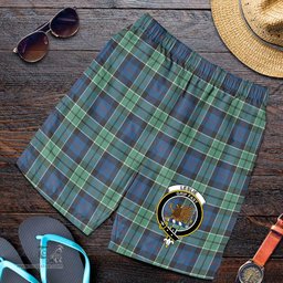 ScotsTee Shop Scottish Leslie Hunting Clan Crest Mens Tartan Short