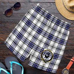 ScotsTee Shop Scottish Hannay Modern Clan Crest Mens Tartan Short