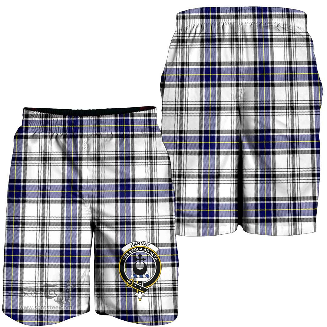 ScotsTee Shop Scottish Hannay Modern Clan Crest Mens Tartan Short