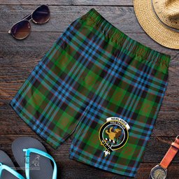 ScotsTee Shop Scottish Newlands of Lauriston Clan Crest Mens Tartan Short