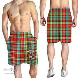 ScotsTee Shop Scottish Ogilvie Hunting Ancient Clan Crest Mens Tartan Short