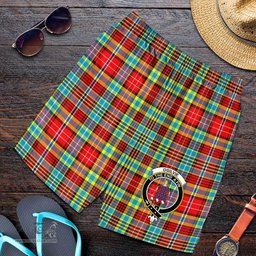 ScotsTee Shop Scottish Ogilvie Hunting Ancient Clan Crest Mens Tartan Short