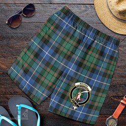 ScotsTee Shop Scottish MacRae Hunting Ancient Clan Crest Mens Tartan Short