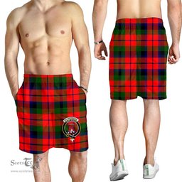 ScotsTee Shop Scottish MacNaughton Modern Clan Crest Mens Tartan Short