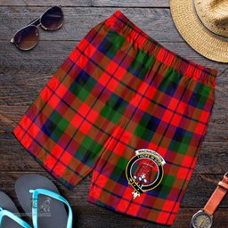 ScotsTee Shop Scottish MacNaughton Modern Clan Crest Mens Tartan Short