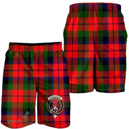 ScotsTee Shop Scottish MacNaughton Modern Clan Crest Mens Tartan Short