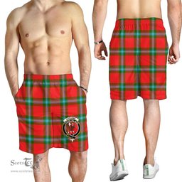 ScotsTee Shop Scottish MacLaine of Loch Buie Hunting Ancient Clan Crest Mens Tartan Short