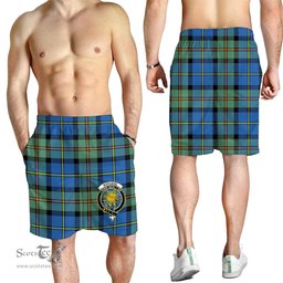 ScotsTee Shop Scottish MacLeod of Harris Ancient Clan Crest Mens Tartan Short
