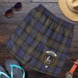 ScotsTee Shop Scottish Fletcher of Dunans Clan Crest Mens Tartan Short