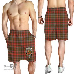 ScotsTee Shop Scottish MacKintosh Hunting Weathered Clan Crest Mens Tartan Short
