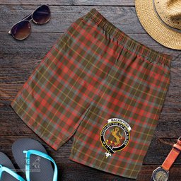 ScotsTee Shop Scottish MacKintosh Hunting Weathered Clan Crest Mens Tartan Short