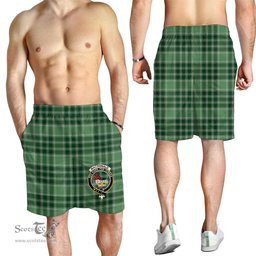 ScotsTee Shop Scottish MacDonald Lord of the Isles Hunting Clan Crest Mens Tartan Short
