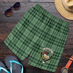 ScotsTee Shop Scottish MacDonald Lord of the Isles Hunting Clan Crest Mens Tartan Short