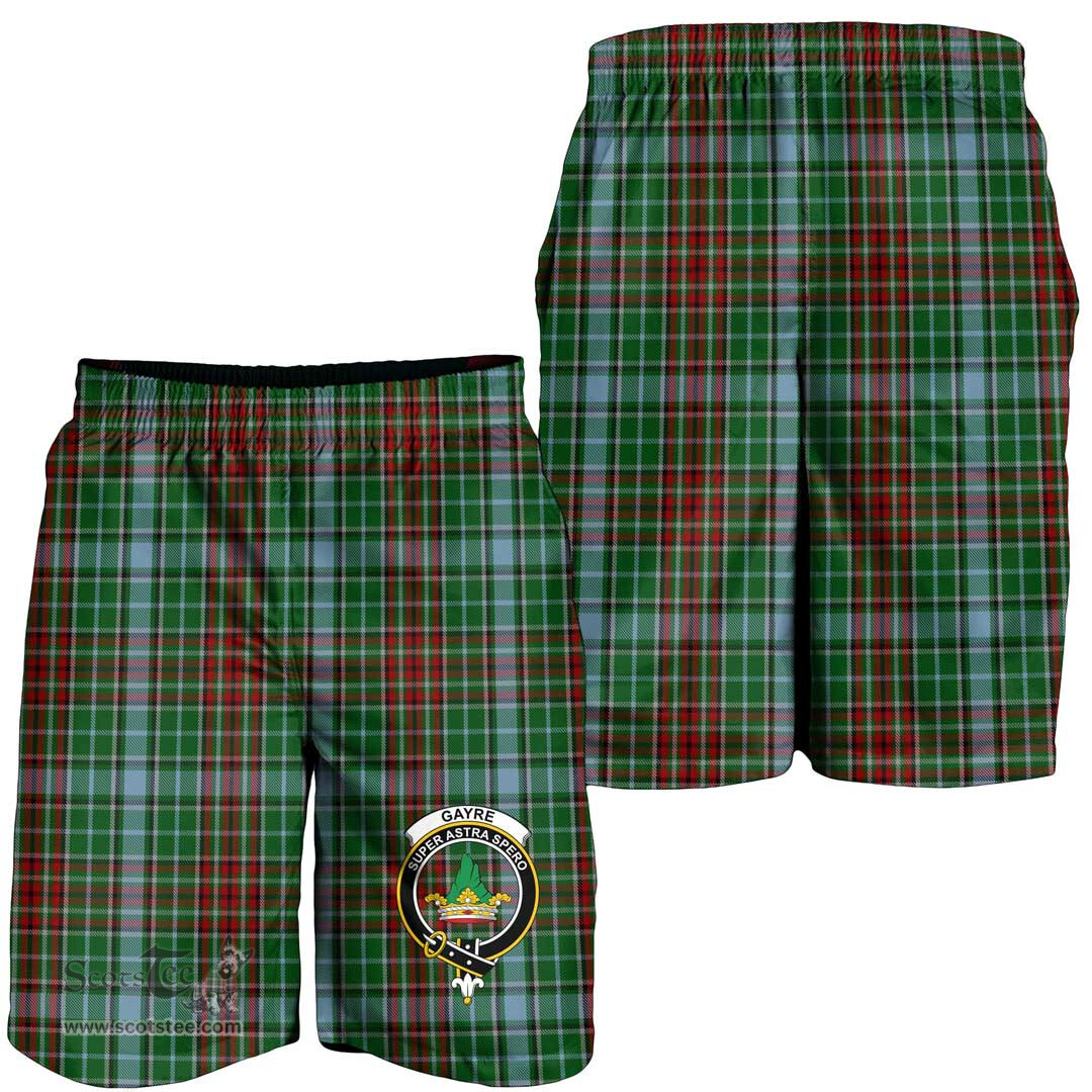 ScotsTee Shop Scottish Gayre Clan Crest Mens Tartan Short