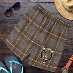 ScotsTee Shop Scottish MacIntyre Hunting Weathered Clan Crest Mens Tartan Short