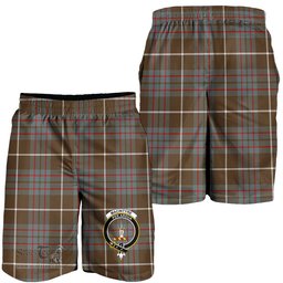 ScotsTee Shop Scottish MacIntyre Hunting Weathered Clan Crest Mens Tartan Short