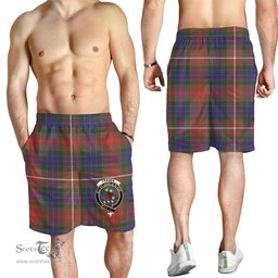 ScotsTee Shop Scottish Fraser Hunting Modern Clan Crest Mens Tartan Short