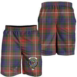 ScotsTee Shop Scottish Fraser Hunting Modern Clan Crest Mens Tartan Short