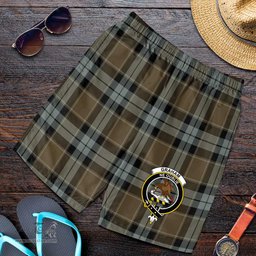 ScotsTee Shop Scottish Graham of Menteith Weathered Clan Crest Mens Tartan Short