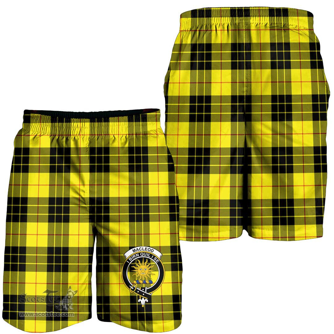ScotsTee Shop Scottish MacLeod of Lewis Modern Clan Crest Mens Tartan Short