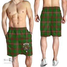 ScotsTee Shop Scottish MacKinnon Hunting Modern Clan Crest Mens Tartan Short