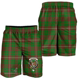 ScotsTee Shop Scottish MacKinnon Hunting Modern Clan Crest Mens Tartan Short
