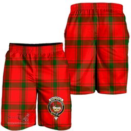 ScotsTee Shop Scottish MacDonald of Sleat Clan Crest Mens Tartan Short