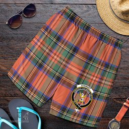 ScotsTee Shop Scottish Stewart Royal Ancient Clan Crest Mens Tartan Short