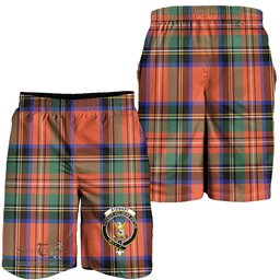 ScotsTee Shop Scottish Stewart Royal Ancient Clan Crest Mens Tartan Short