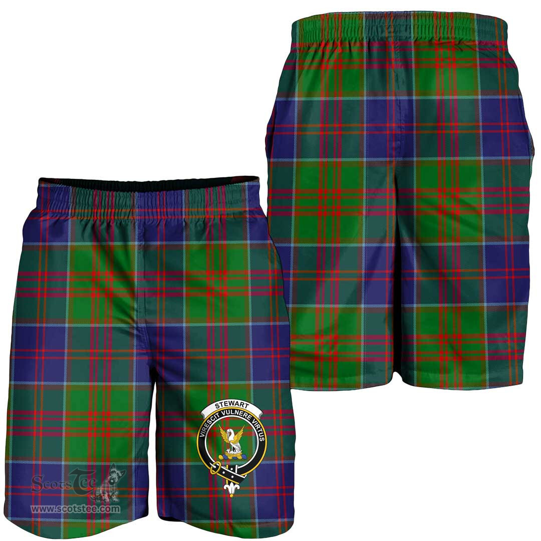 ScotsTee Shop Scottish Stewart of Appin Hunting Modern Clan Crest Mens Tartan Short