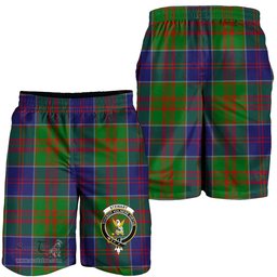 ScotsTee Shop Scottish Stewart of Appin Hunting Modern Clan Crest Mens Tartan Short