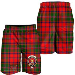 ScotsTee Shop Scottish Stewart of Appin Modern Clan Crest Mens Tartan Short