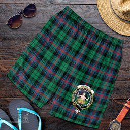 ScotsTee Shop Scottish Urquhart Broad Red Ancient Clan Crest Mens Tartan Short