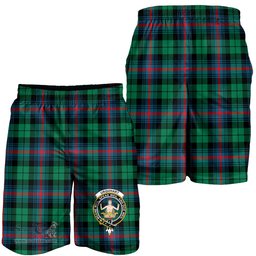 ScotsTee Shop Scottish Urquhart Broad Red Ancient Clan Crest Mens Tartan Short