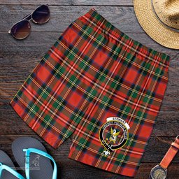 ScotsTee Shop Scottish Stewart Royal Modern Clan Crest Mens Tartan Short