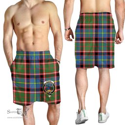 ScotsTee Shop Scottish Stirling & Bannockburn District Clan Crest Mens Tartan Short