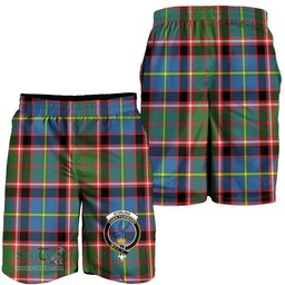 ScotsTee Shop Scottish Stirling & Bannockburn District Clan Crest Mens Tartan Short
