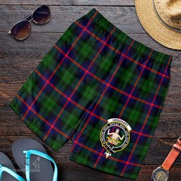 ScotsTee Shop Scottish Urquhart Modern Clan Crest Mens Tartan Short