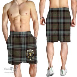 ScotsTee Shop Scottish Stewart Old Weathered Clan Crest Mens Tartan Short