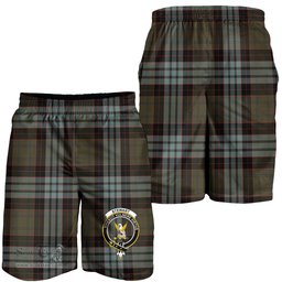 ScotsTee Shop Scottish Stewart Old Weathered Clan Crest Mens Tartan Short