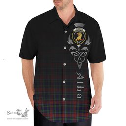 ScotsTee Shop Scottish Allison Red Clan Crest Tartan Alba Gu Brath Celtic Inspired Tartan Short Sleeve Shirt