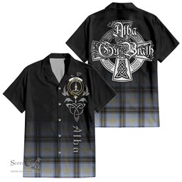 ScotsTee Shop Scottish Bell Clan Crest Tartan Alba Gu Brath Celtic Inspired Tartan Short Sleeve Shirt