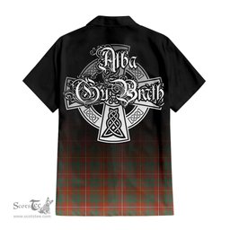ScotsTee Shop Scottish Bruce Ancient Clan Crest Tartan Alba Gu Brath Celtic Inspired Tartan Short Sleeve Shirt